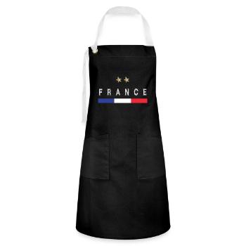 Maillot de football France Drapeau français - Tablier contrasté - noir/blanc - Devant - Zoe (177cm)