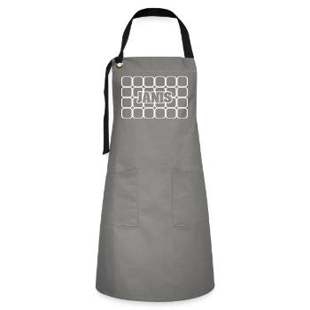 Man's name Janis - Artisan Apron - grey/black - Front - Zoe (177cm)