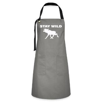 stay wild - Artisan Apron - grey/black - Front - Zoe (177cm)