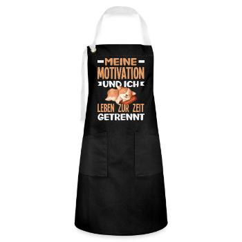 My motivation and I - currently separated - Artisan Apron - black/white - Front - Zoe (177cm)