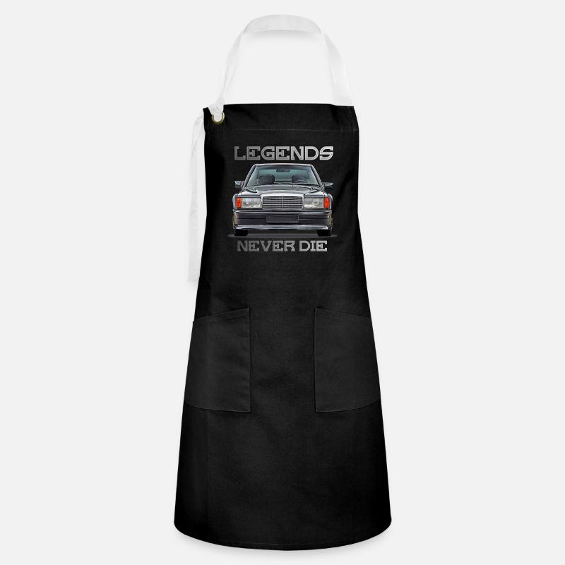 W201 190E legends never die - Artisan Apron - black/white