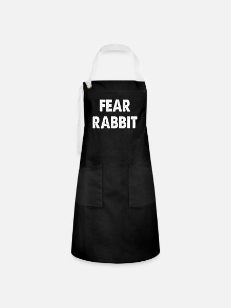 Fear Rabbit - Kontrastschürze - Schwarz/Weiß