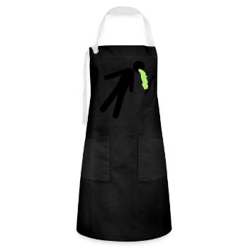 funny puking vomit nausea hangover alcohol - Artisan Apron - black/white - Front - Zoe (177cm)