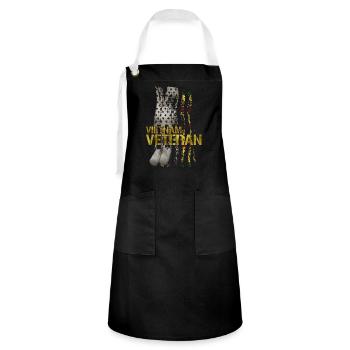 Vietnam Veteran - Artisan Apron - black/white - Front - Zoe (177cm)