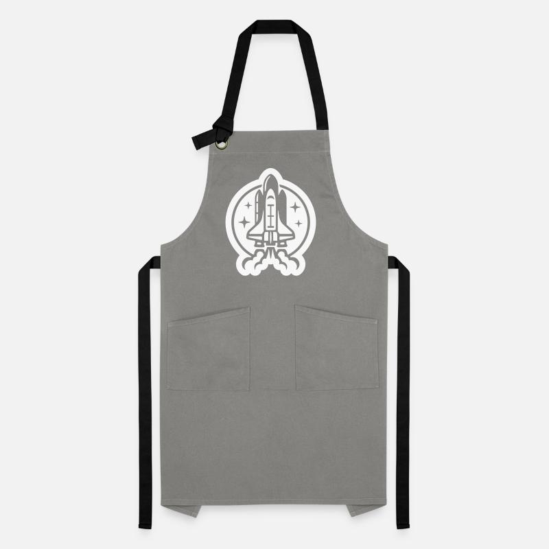 Space shuttle launch logo icon. Take off. rocket Artisan Apron