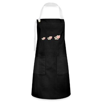 Cow Cows Comic - Artisan Apron - black/white - Front - Zoe (177cm)
