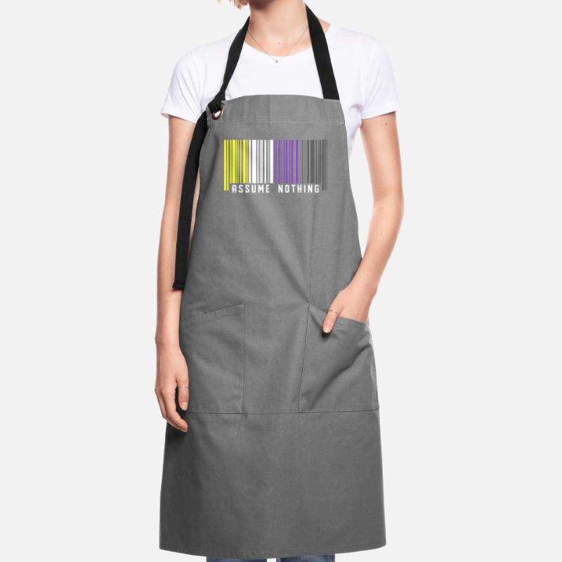 Nonbinary | Non-Binary Pride Barcode Flag Artisan Apron