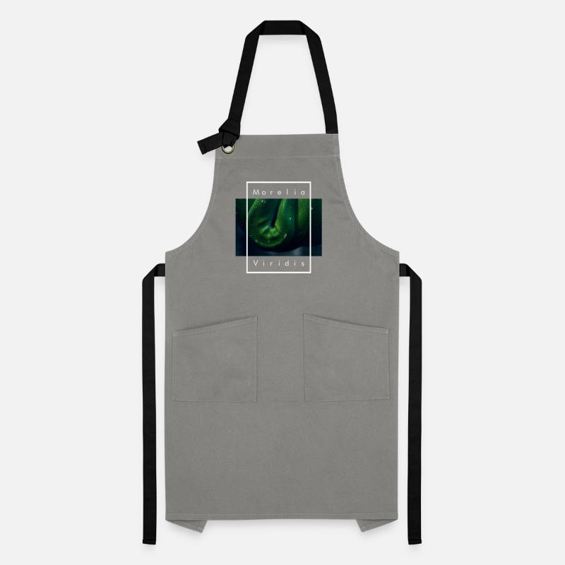 Green Tree Python Morelia Viridis Snake Artisan Apron