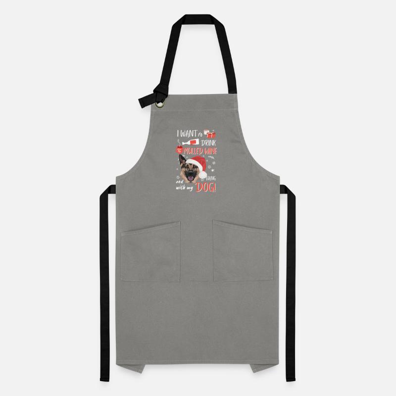 German Shepherd Mulled Wine Christmas Artisan Apron