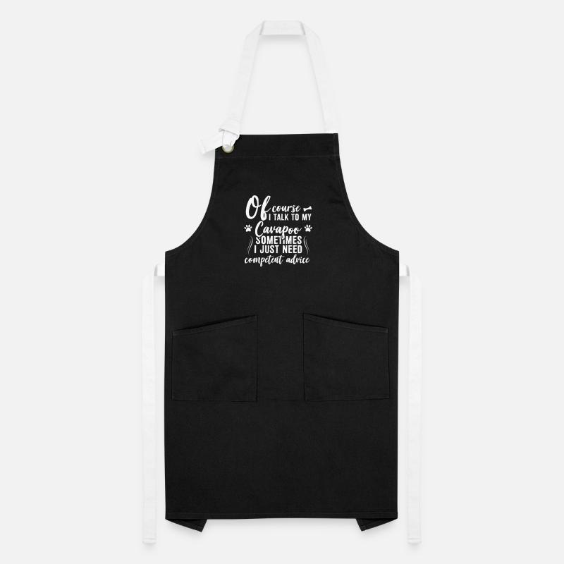 Of course I talk to my Cavapoo Kontrastschürze