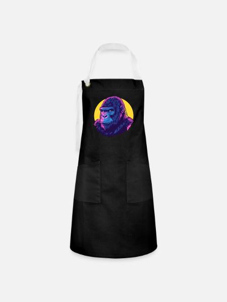 Gorilla Neon Kraft - Kontrastschürze - Schwarz/Weiß