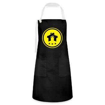 Pistol Symbol - Artisan Apron - black/white - Front - Zoe (177cm)