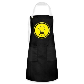 Chef's Hat Chef - Artisan Apron - black/white - Front - Zoe (177cm)
