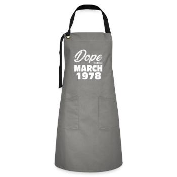 45th birthday March Vintage 1978 Vintage - Artisan Apron - grey/black - Front - Zoe (177cm)