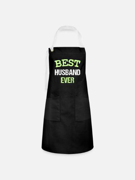 BEST HUSBAND EVER - Kontrastschürze - Schwarz/Weiß