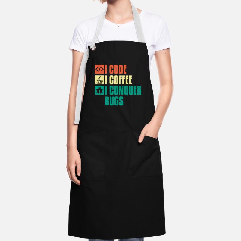 Kaffee-Codierung Programmierer Programmierer Entwickler Nerd Coff Kontrastschürze