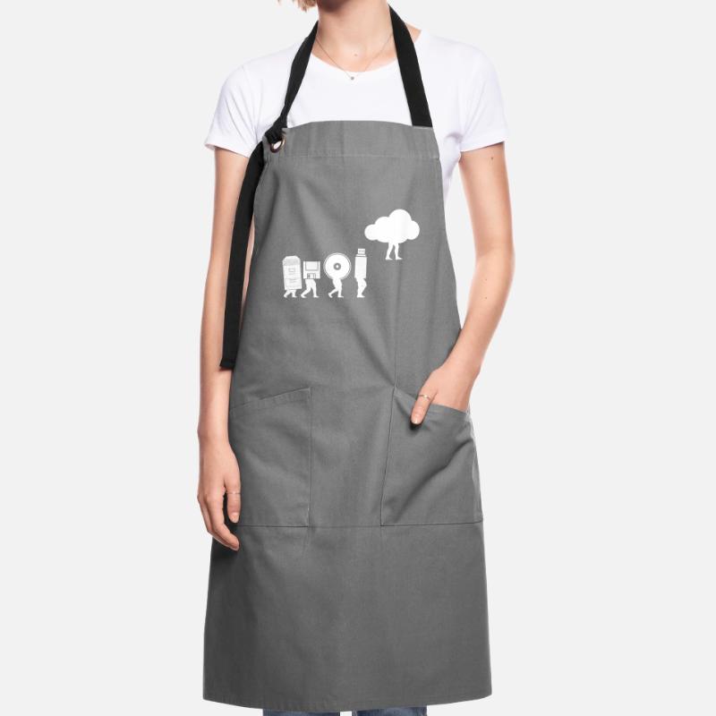 Evolution of Data Storage Coding Computer Cloud Artisan Apron