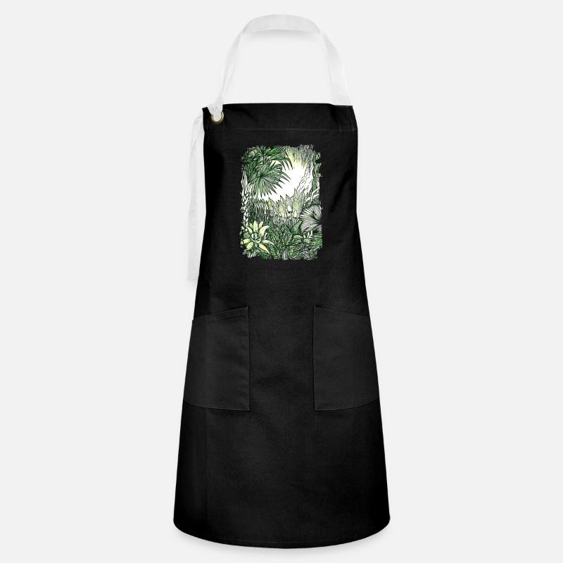 Jungle rainforest conservation Amazonas nature - Artisan Apron - black/white