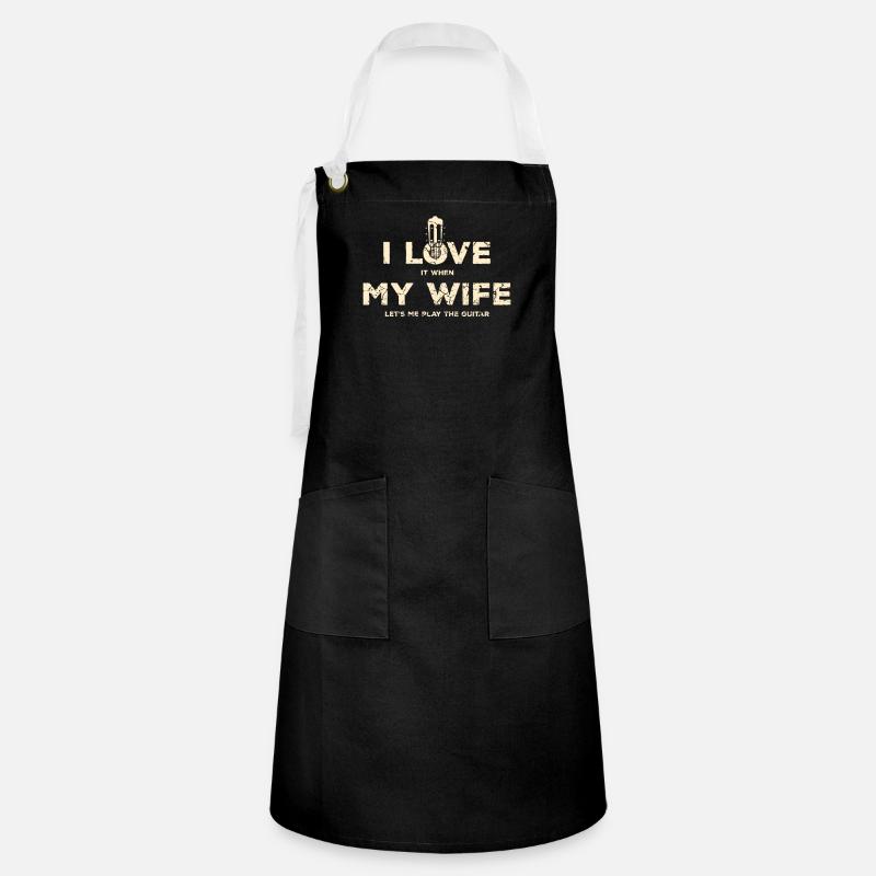 guitar - Artisan Apron - black/white