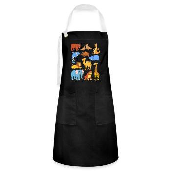 Wild animals - Artisan Apron - black/white - Front - Zoe (177cm)