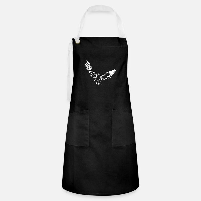 Bird Bird Fly - Artisan Apron - black/white