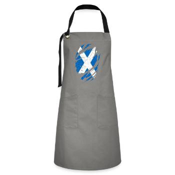 Scotland flag - Artisan Apron - grey/black - Front - Zoe (177cm)