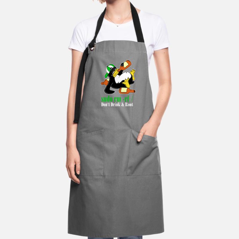 Linux Penguin Sudo Admin Funny Computer Science PC Nerd Artisan Apron