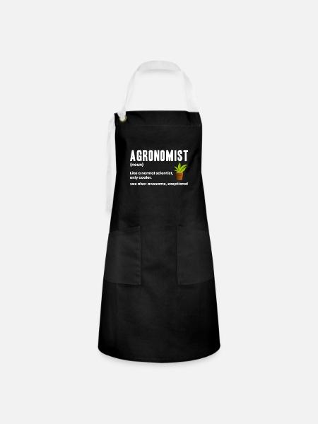 Agronom - Kontrastschürze - Schwarz/Weiß