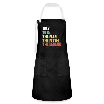 July 1975 - Man Myth Legend Retro - Artisan Apron - black/white - Front - Zoe (177cm)