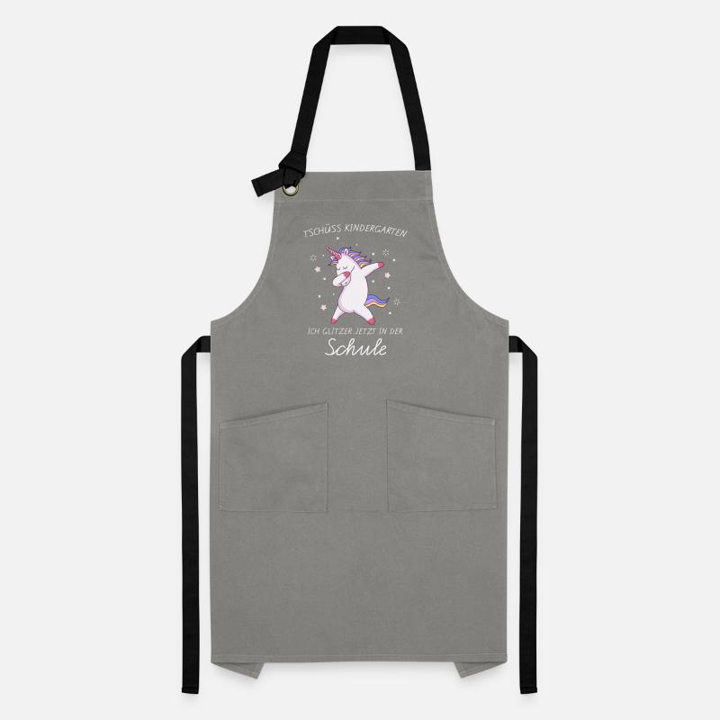 Dabbing Einhorn Geschenk zur Einschulung Kontrastschürze