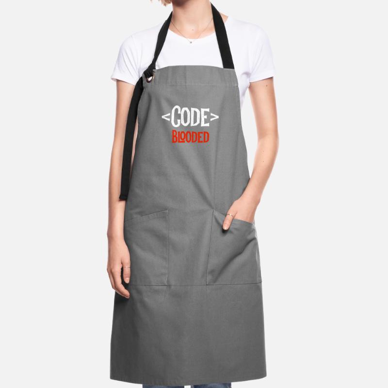 Chemise de développeur - Code Blooded - Coding Coder Tablier contrasté
