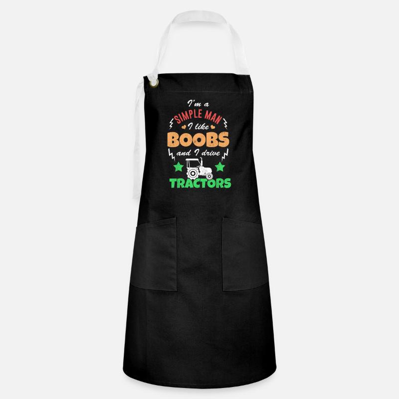 tractor - Artisan Apron - black/white