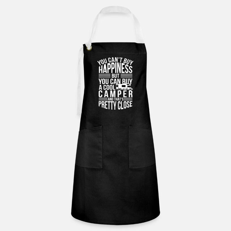 camper - Artisan Apron - black/white