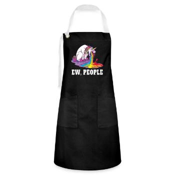 Ew People Licorne - Tablier contrasté - noir/blanc - Devant - Zoe (177cm)