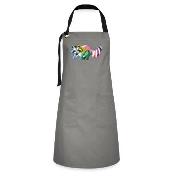 Raccoon cute animal - Artisan Apron - grey/black - Front - Zoe (177cm)
