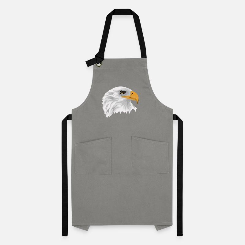 Bald eagle head with beak as a drawing Artisan Apron