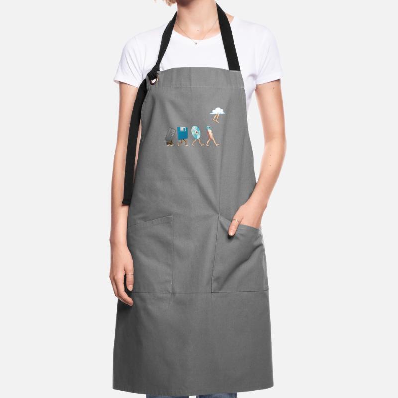 Computer engineering software floppy disk USB cloud Artisan Apron