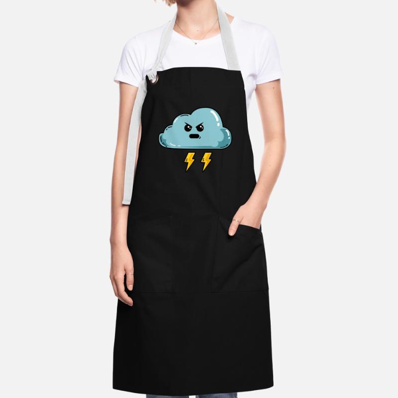 Evil Cloud Thunderstorm Thunder Cloudy Artisan Apron