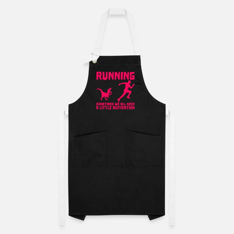 Funny funny running motivation Artisan Apron