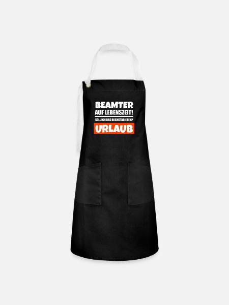 Beamter Beamte Geschenkidee - Kontrastschürze - Schwarz/Weiß