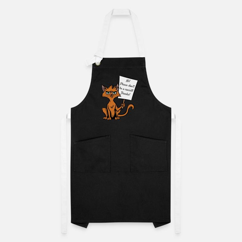 Chat Amant De Chat Sarcasme Antifasciste Tablier contrasté