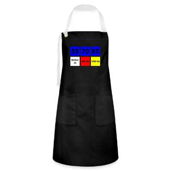 Lokfüher Triebfahrzeugführer Geschenk PZB - Kontrastschürze - Schwarz/Weiß - Vorne - Zoe (177cm)