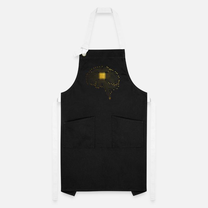 CPU brain computer nerd geek computer scientist Artisan Apron