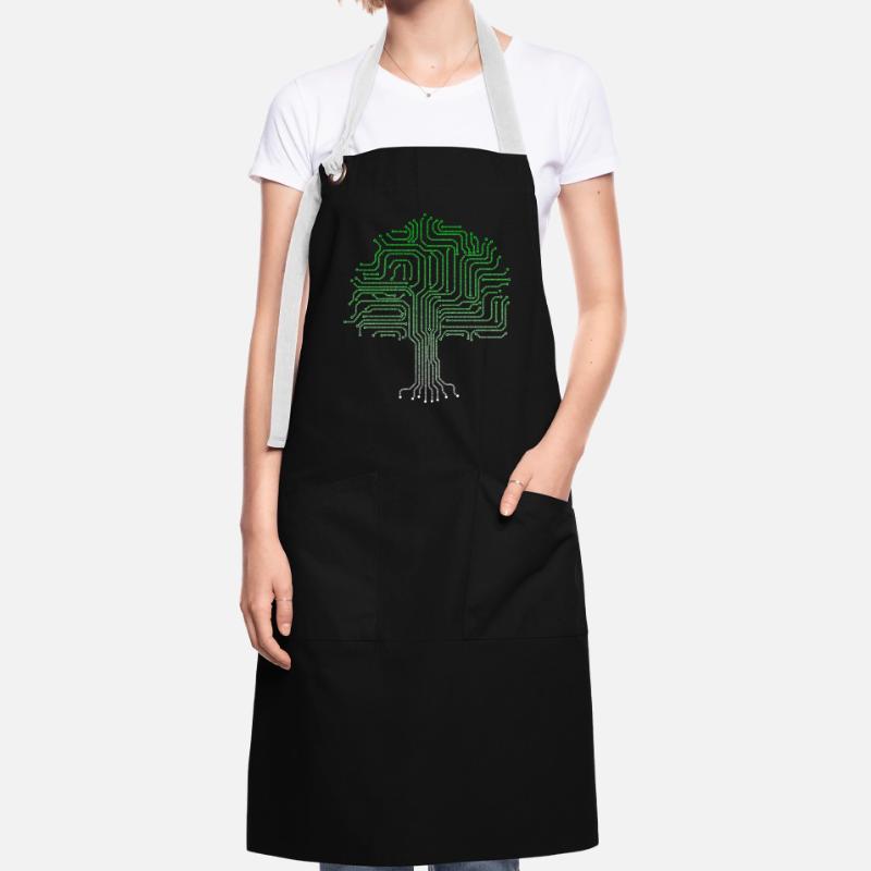 Binary tree computer nerd geek computer scientist Artisan Apron