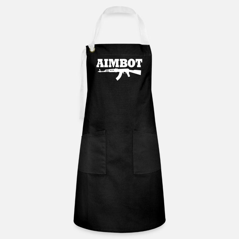 AIMBOT Gaming - Tablier contrasté - noir/blanc