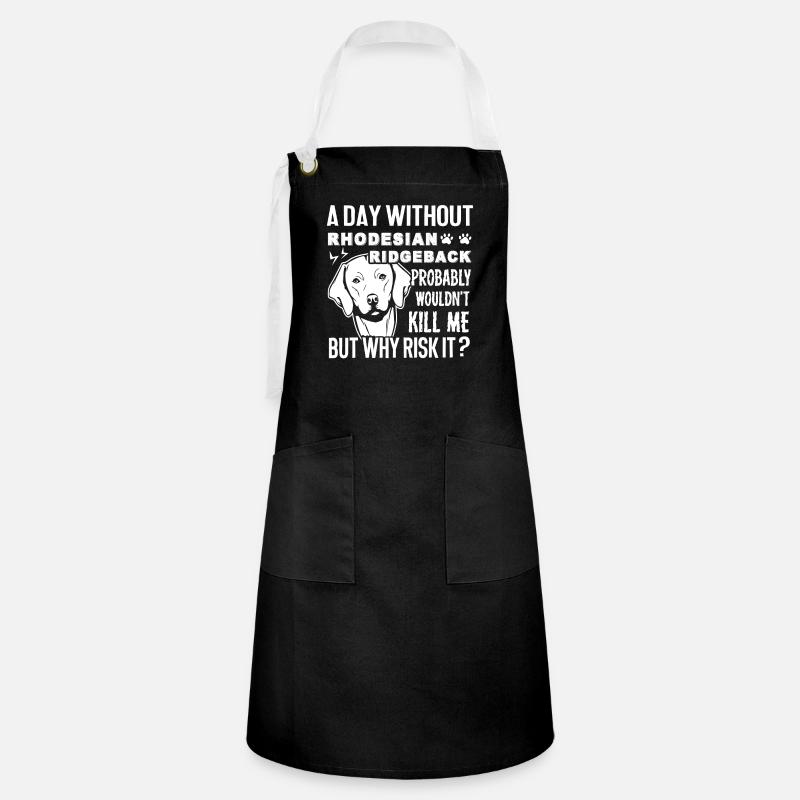 Chemises Rhodesian Ridgeback - Tablier contrasté - noir/blanc