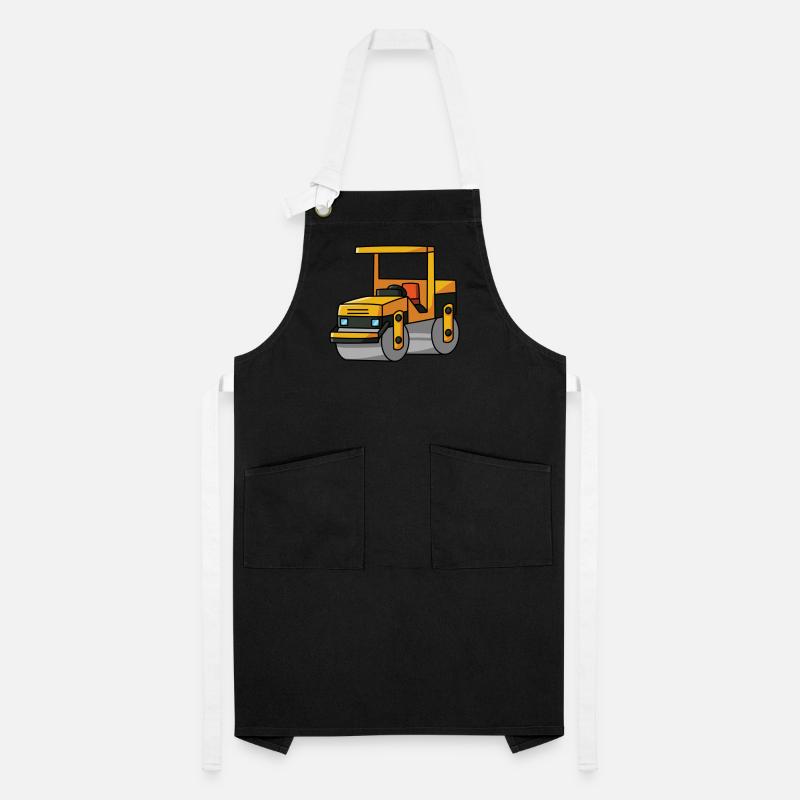 Roller construction site machine construction worker boy Artisan Apron