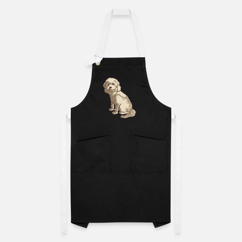 Cockapoo dog drawing of a cockapoo Artisan Apron