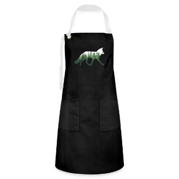 Fox Nature Forest - Artisan Apron - black/white - Front - Zoe (177cm)