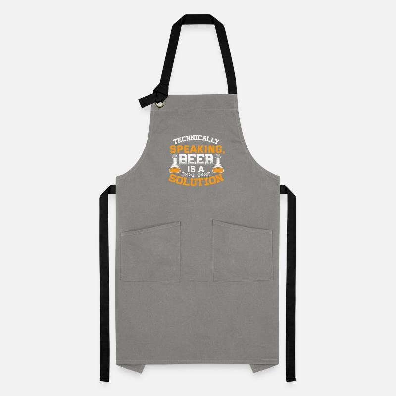 Beer Is A Solution Funny beer drinking Artisan Apron